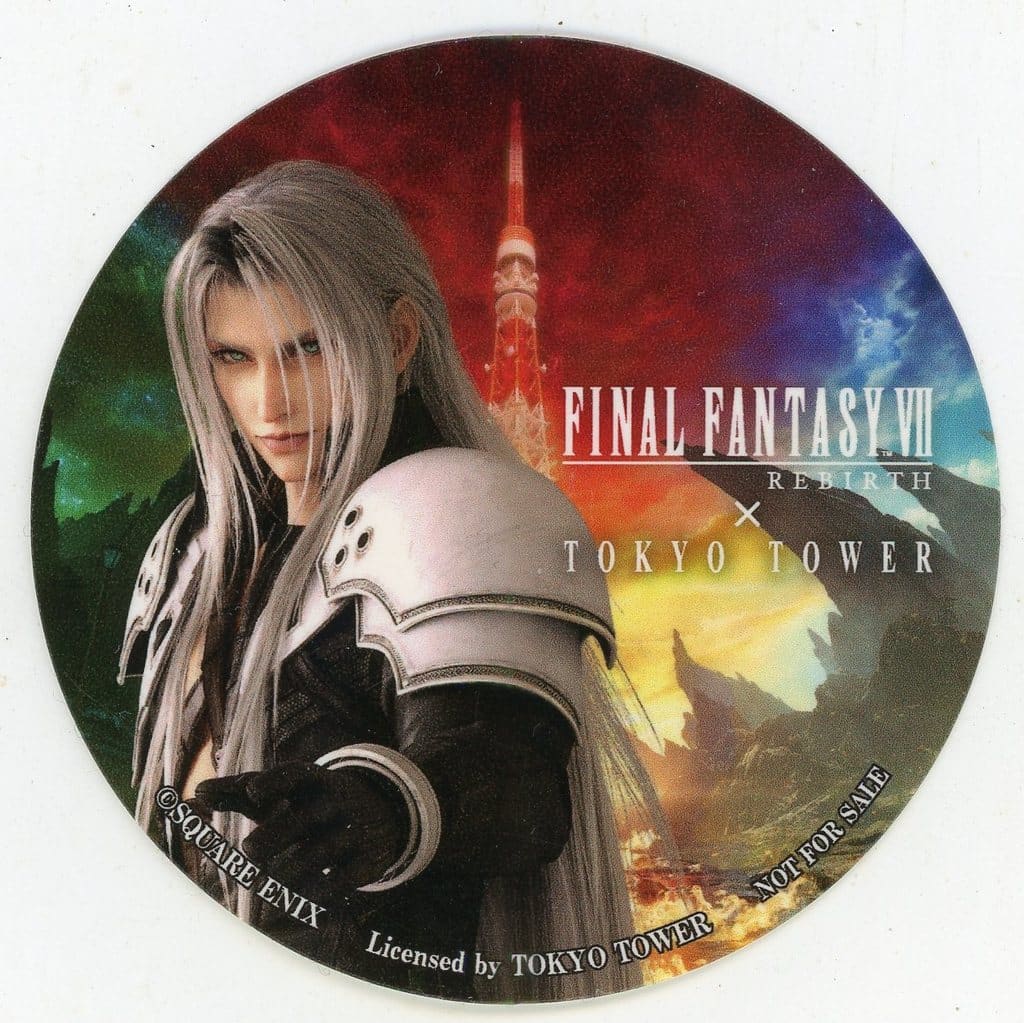Sephiroth Round Sticker FINAL FANTASY VII REBIRTH x Tokyo Tower