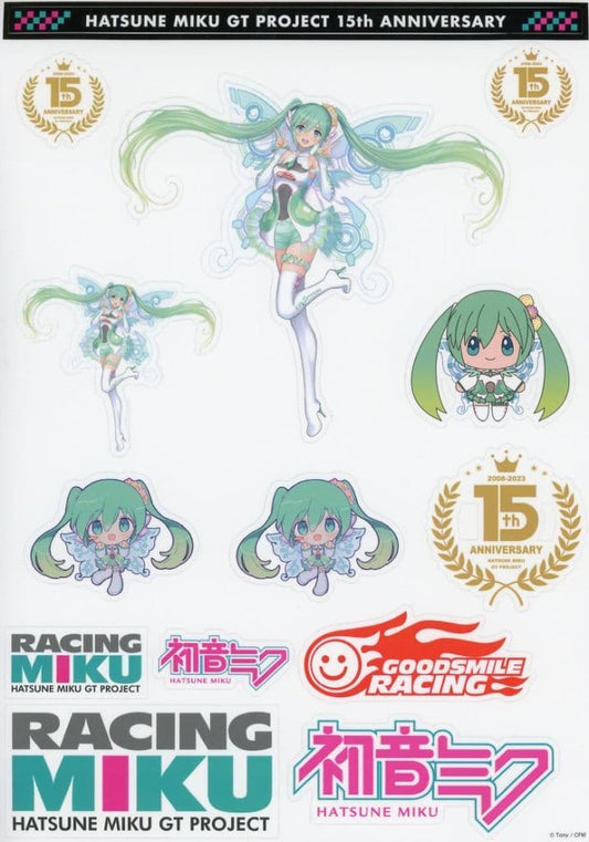Hatsune Miku Racing ver. (2017) Reusable Sticker D Prize - Hatsune Miku GT PROJECT 15th Anniversary (210×297mm) by Jurokuhoui