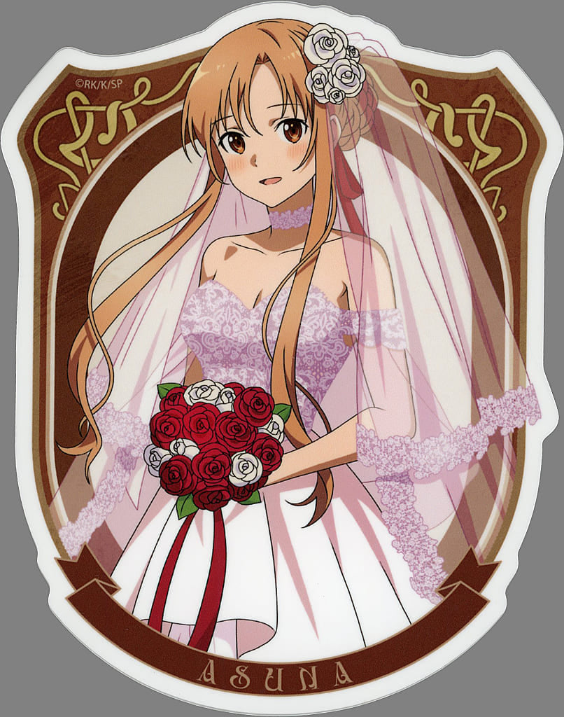 Asuna Yuuki Outdoor-Use Sticker Wedding Dress Ver.