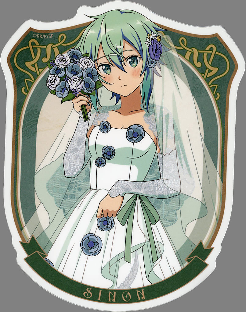 Sinon Outdoor-Use Sticker Wedding Dress Ver. Sword Art Online
