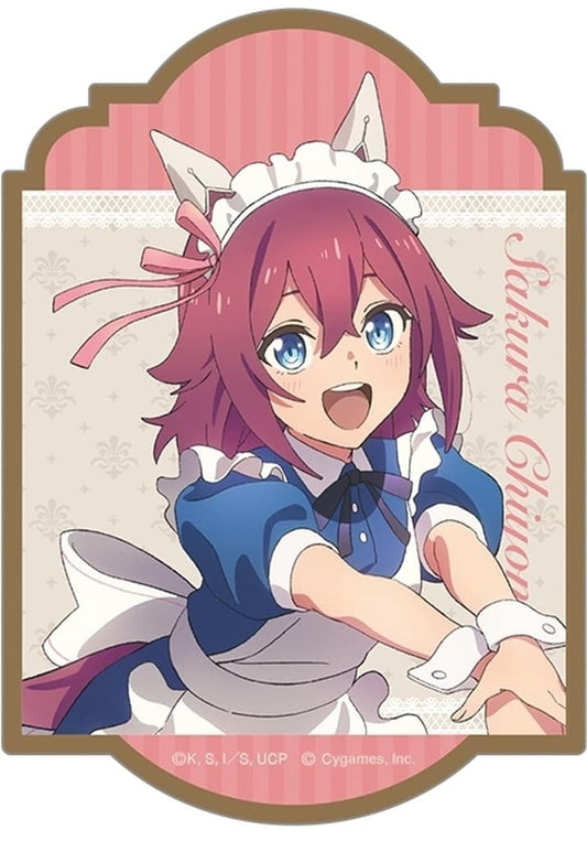 Sakura Chiyono O Sticker - "Welcome to the Holy Hoof Festival! Tracen Academy Maid Cafe" Umamusume: Cinderella Gray (Movic) 8×6 cm — Used