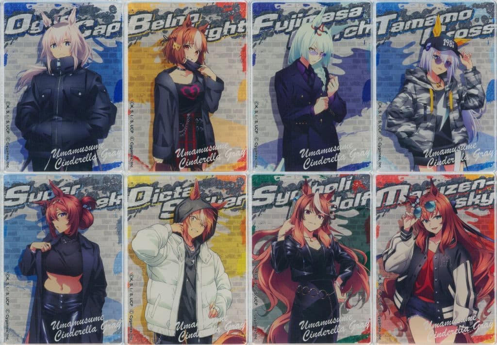 Umamusume: Cinderella Gray Trading Acrylic Sticker Set (Complete 8-Piece Set) - Happinet - 50×70mm - Used