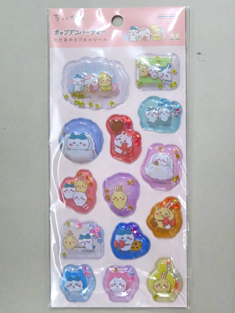 Chiikawa, Hachiware & Usagi Cotton Candy Capsule Sticker