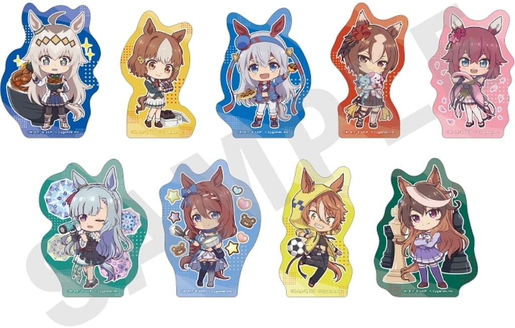 Umamusume: Cinderella Gray Trading Die-Cut Sticker Set — Full 9-Piece Set (coly, Paper, Approx. 70mm)