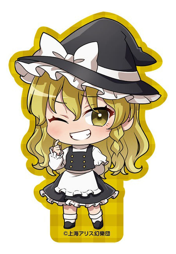 Marisa Kirisame Die-Cut Sticker - Touhou Project (Movic) Approx. 8 cm x 5.5 cm x 8 cm - Pre-owned