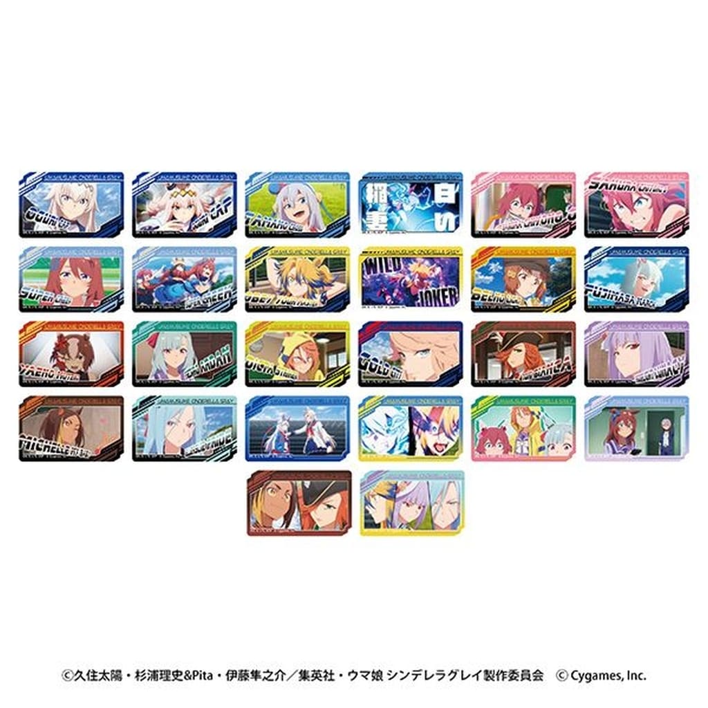 Complete 26-Piece Snap Sticker Collection - Umamusume: Cinderella Gray (Ensky) - Full Set, Paper Stickers (Approx. 68×27mm) - Used