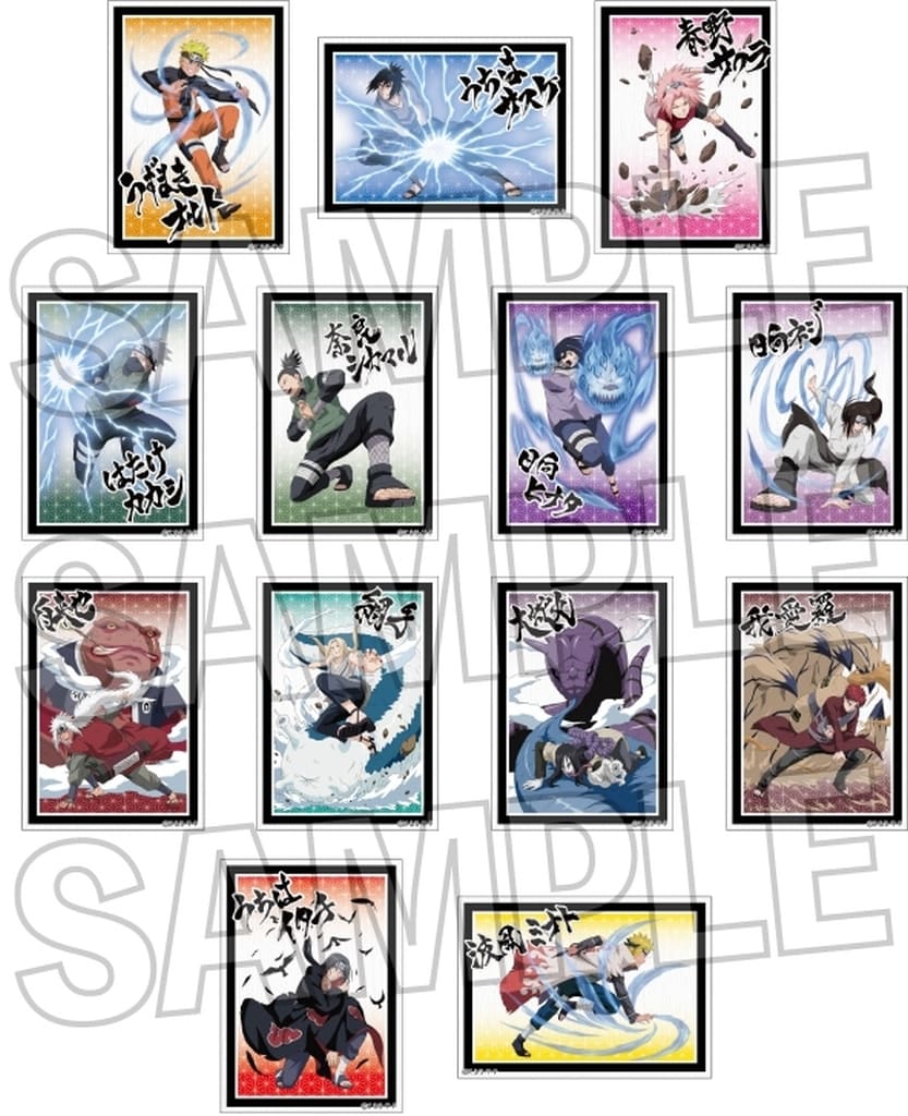 NARUTO Shippuden Fighting Spirit Trading Sticker 13-Type Set