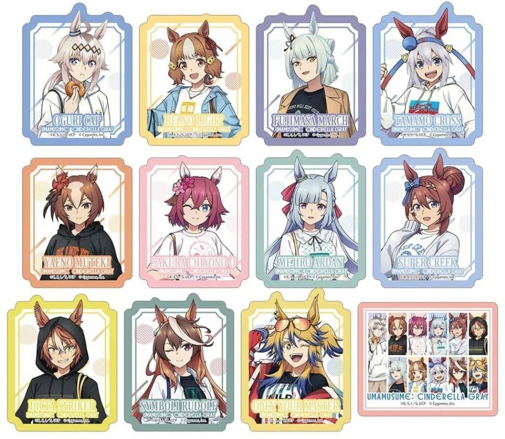 Umamusume: Cinderella Gray Trading Die-Cut Sticker Set (12)