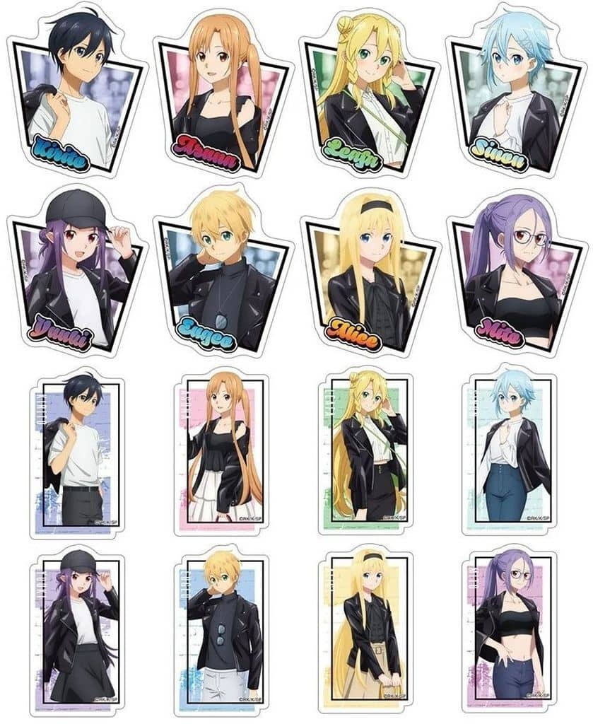 Sword Art Online Trading Die-Cut Sticker Full 16-Type Set