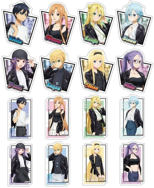 Sword Art Online Trading Die-Cut Sticker Full 16-Type Set