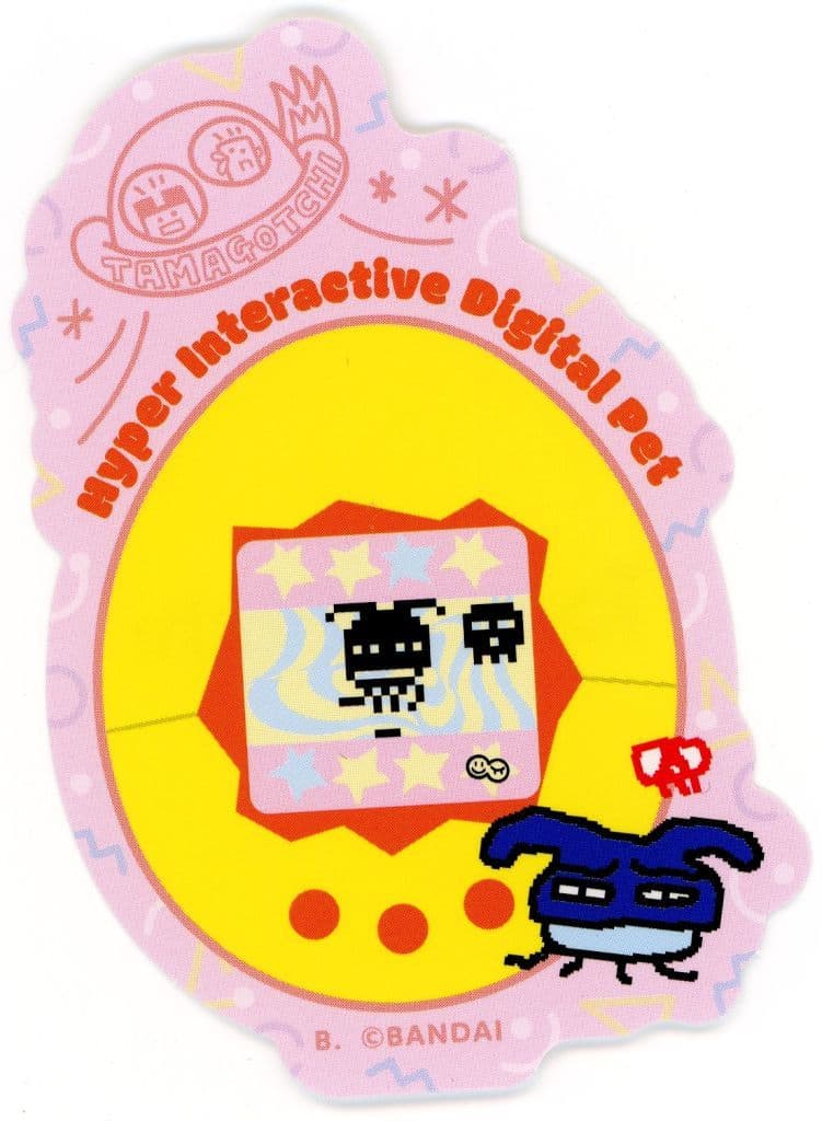 Tamagotchi Yellow Die-Cut Sticker Set
