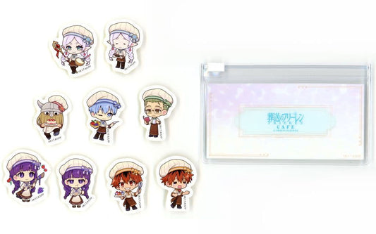 Frieren CAFE Flake Stickers with Clear Case