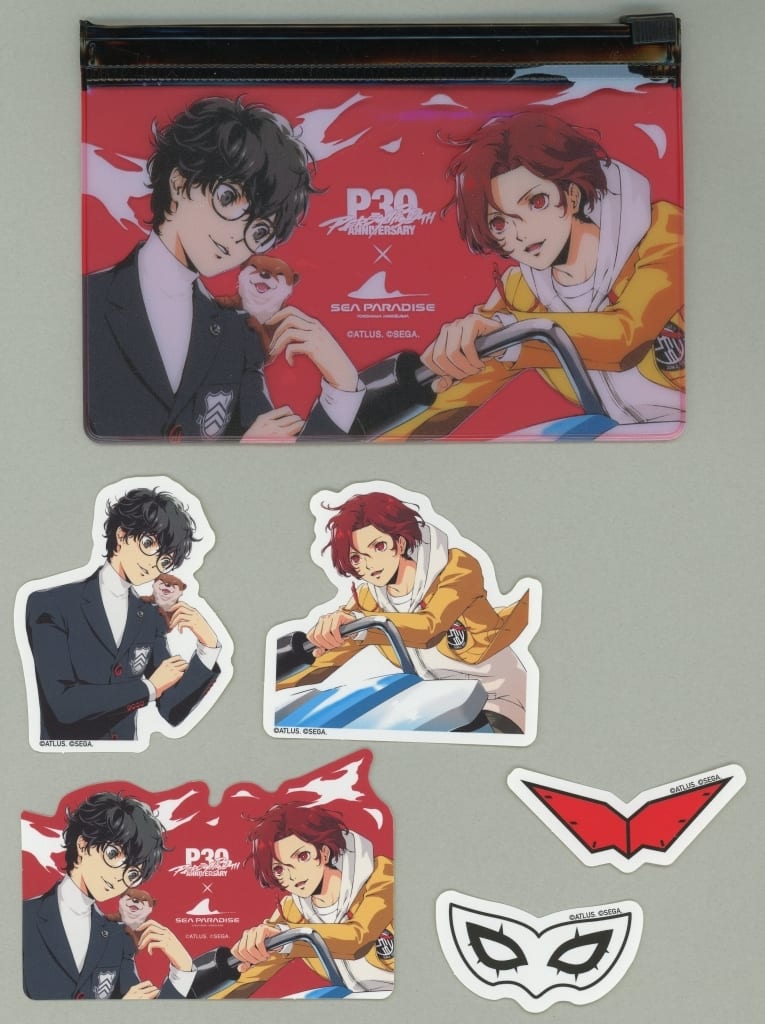 Persona 30th P5/P5X Protagonist Sticker Set with Pouch