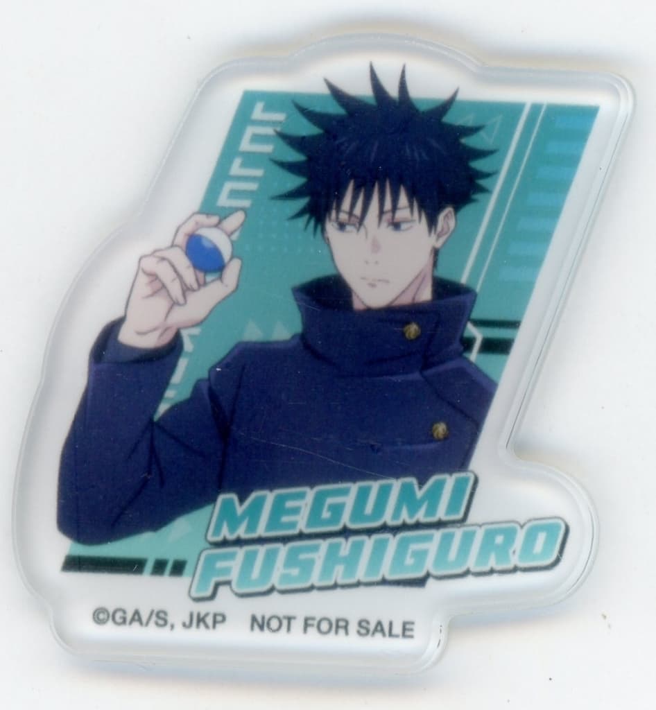 Megumi Fushiguro Acrylic Sticker - Jujutsu Kaisen 5th Anniversary × Kura Sushi Bikkura Pon! (Approx. 40 x 35 mm, Pre-owned)