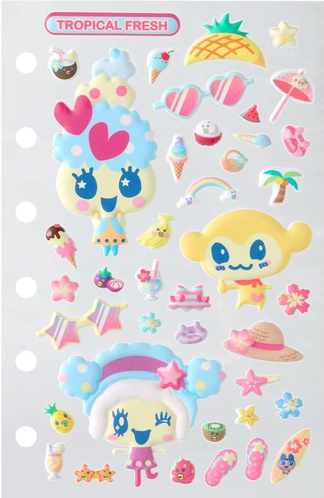 Tamagotchi Tamamori Sticker Refill Tropical Fresh Set