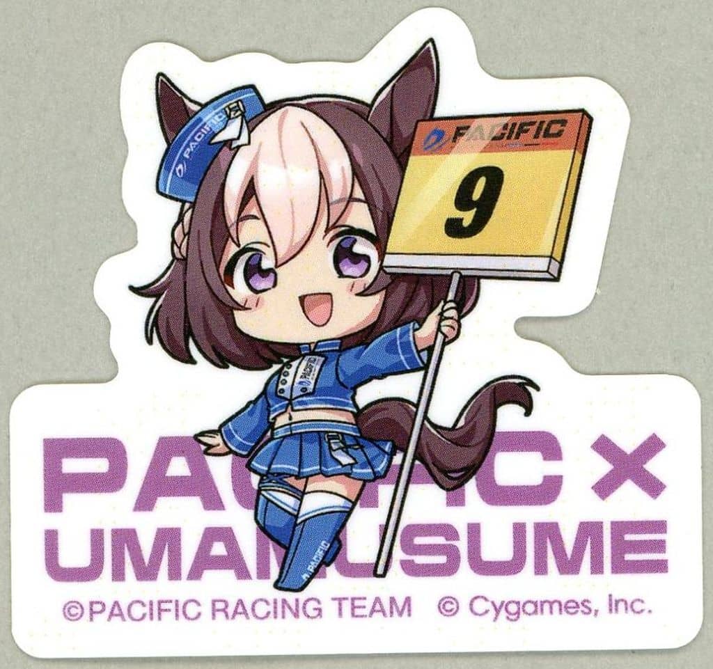 Special Week Mini Chibi Sticker Vol.1 - Umamusume Pretty Derby x PACIFIC RACING TEAM Collaboration (Approx. 5 x 5 cm, Pre-owned)