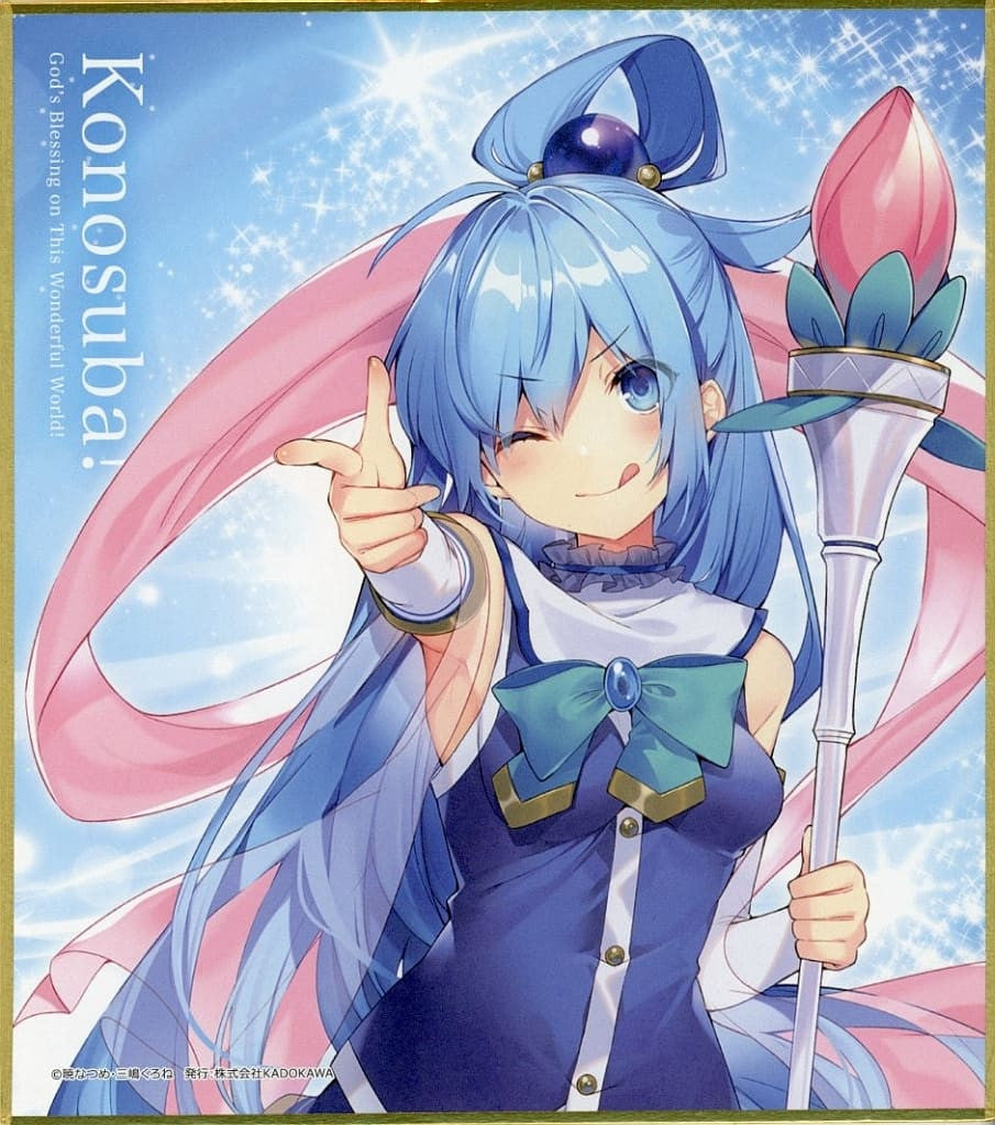 Aqua (Ranosupo! Ver.) Mini Shikishi - KonoSuba 10th Anniversary