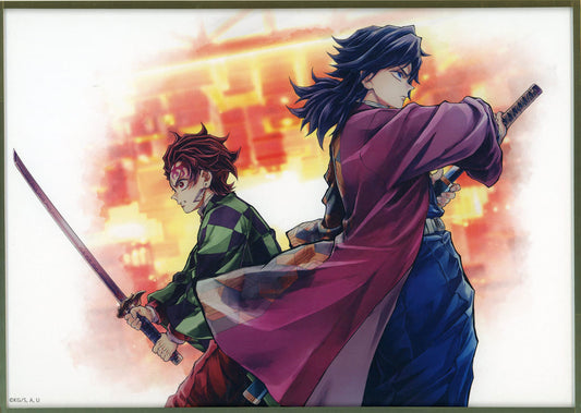 Tanjiro Kamado & Giyu Tomioka Acrylic Shikishi Card B5 - Demon Slayer: Kimetsu no Yaiba WEBSHOP Kuji B Prize (ufotable, Pre-owned)