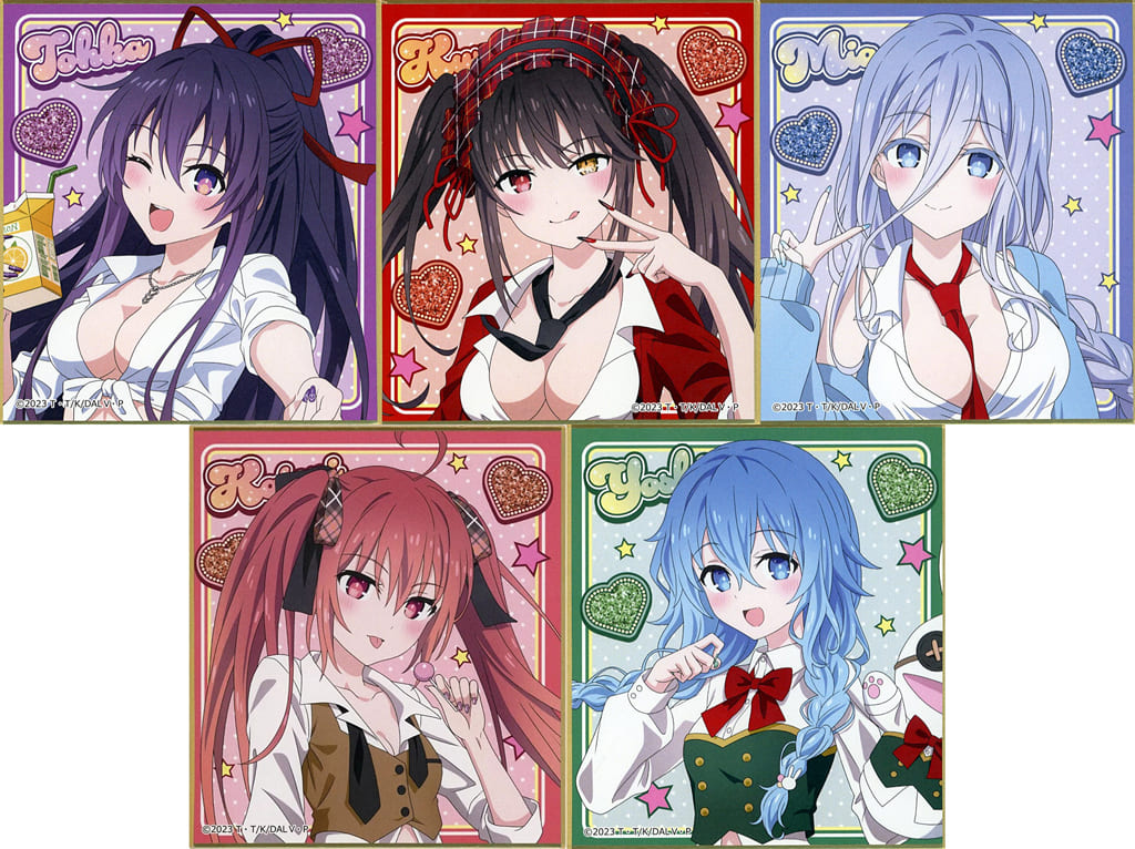 Date A Live V American School Style Mini Shikishi Set of 5 C Prize