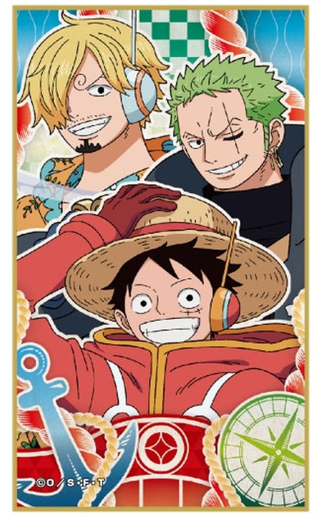 One Piece Luffy, Zoro & Sanji Shikishi - Egghead Arc