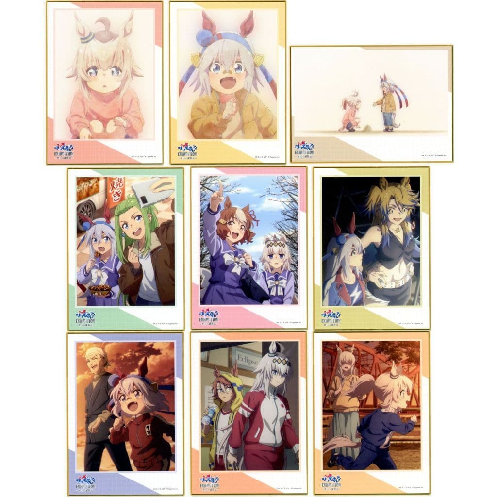 Umamusume: Cinderella Gray Mini Shikishi Collection - Full 9-Piece Set (Movic, Mini Shikishi Paper Cards, ~12.7×17.8cm) - Pre-owned