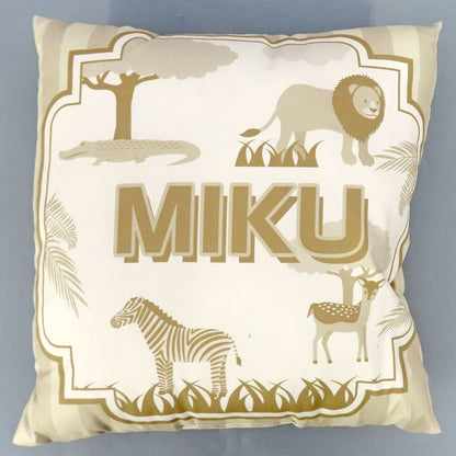 Hatsune Miku (Zoo) Fuwa Puchi Platinum Zakka Cushion — "Outing Series" Ver., 35cm, SEGA (Pre-owned)
