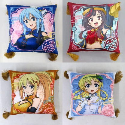 Taito KonoSuba 3 D Prize Tassel Cushion Complete Set of 4