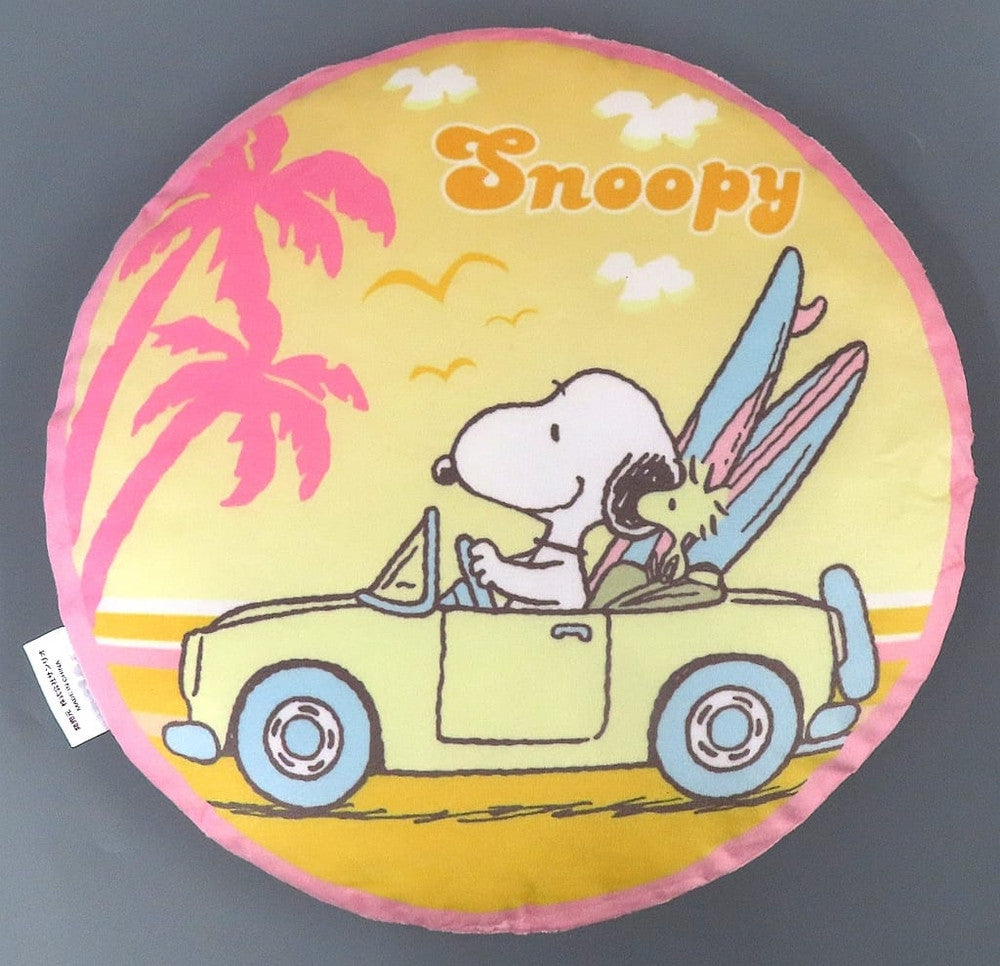 Snoopy Surfing Pink Cushion Approx. 35 cm Sanrio Kuji, No. 13