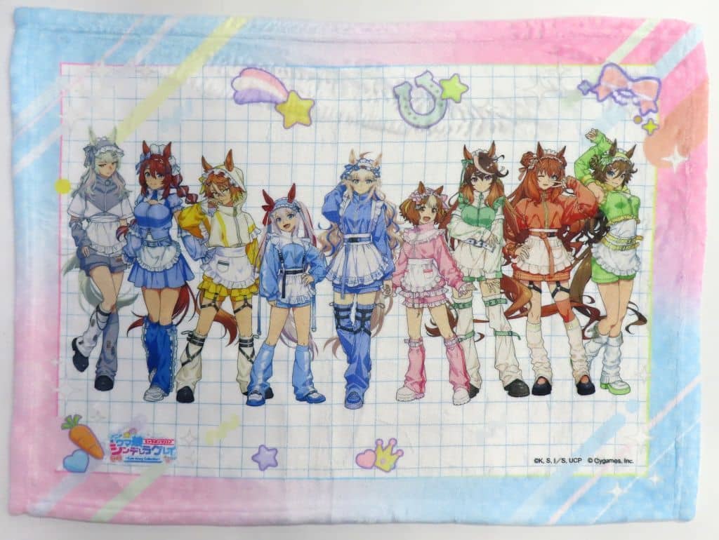 Umamusume: Cinderella Gray Cute Jersey Collection S-Prize Blanket - Bandai Namco Amusement Mini-Game Ensemble Blanket (65×48 cm, Pre-owned)