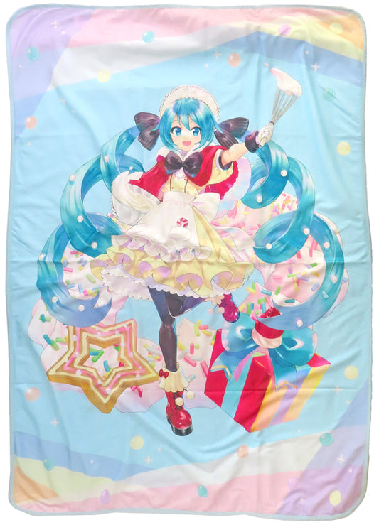Hatsune Miku (KEI) Platinum Zakka Blanket "Hatsune Miku" Christmas 2025 - Sega - 140cm (Pre-owned)