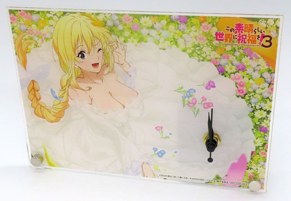 Darkness Acrylic Clock KonoSuba Season 3 Blu-ray/DVD Bonus