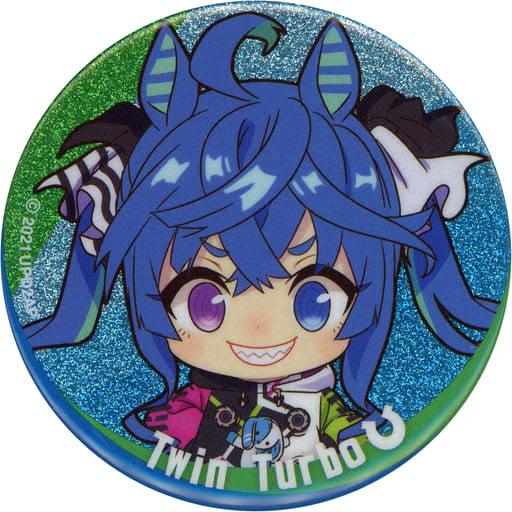 Twin Turbo Glitter Can Badge - Umamusume Pretty Derby Season 2 - 56mm (Gray Parker Service)