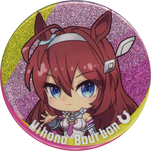Mihono Bourbon Glitter Can Badge - Umamusume Pretty Derby (Season 2) 56mm - Gray Parker Service - Pre-owned