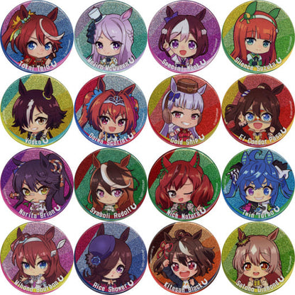 Complete 16-Piece Glitter Can Badge Set - Umamusume Pretty Derby Season 2 - Gray Parker Service
