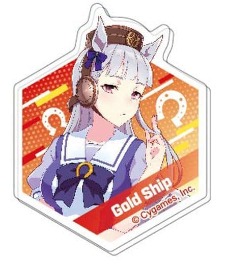 Gold Ship Acrylic Badge - Umamusume Pretty Derby - Hasepro × Bandai - Approx. 60×50×3mm