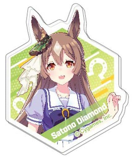 Satono Diamond Acrylic Badge - Umamusume Pretty Derby (Hase-Pro / Bandai) Approx. 60×50×3mm