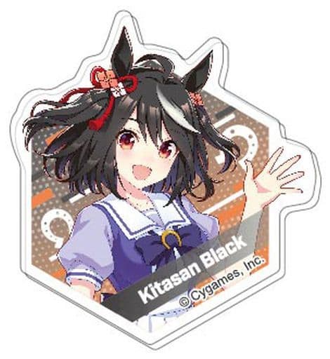Kitasan Black Acrylic Badge - Umamusume Pretty Derby - Hasepro × Bandai - Approx. 60×50×3mm