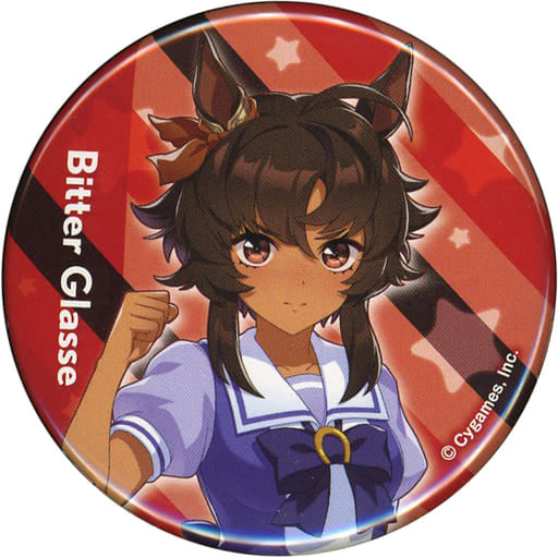 Bitter Glasse Official Can Badge (Uniform Ver.) — Umamusume Pretty Derby 4th EVENT SPECIAL DREAMERS!! (Cygames, 56mm, Used)