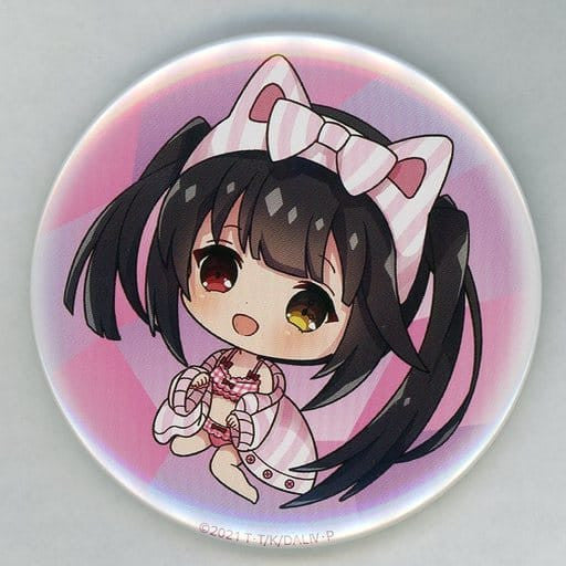 Kurumi Tokisaki 75mm Can Badge - Date A Live IV Lottery D-8 (Kemomimi Lingerie,