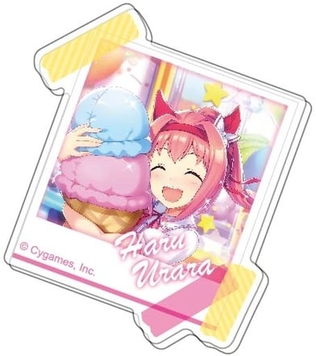 Haru Urara Acrylic Badge Vol.2 B - Umamusume Pretty Derby (Hase-Pro / Bandai, Approx. 65×56×3mm, Pre-owned)