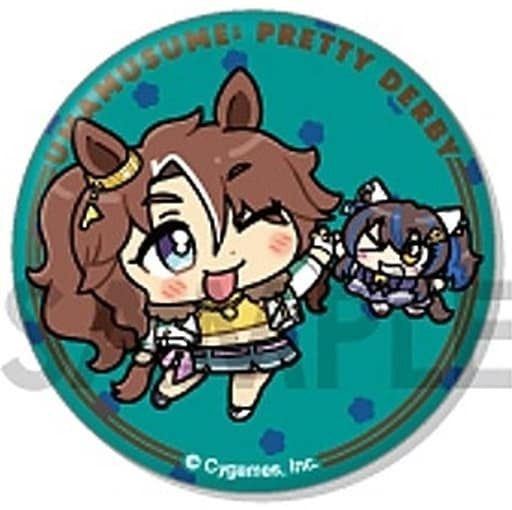 Mejiro Palmer & Daitaku Helios Trading Tin Badge - Uma Musume Pretty Derby Tradi