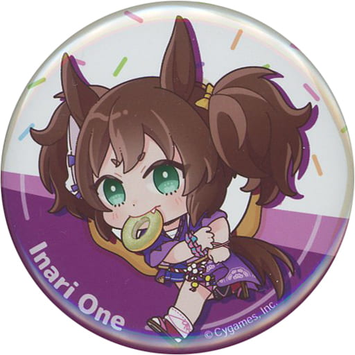 Inari One Can Badge - Umamusume Pretty Derby × Jack in the Donuts Collaboration - 56mm Playful Mind Company