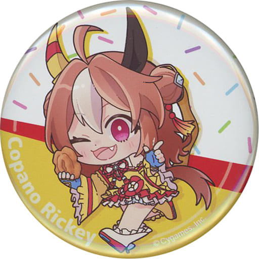Copano Rickey Tin Badge - Umamusume Pretty Derby × Jack in the Donuts Collaboration - 56mm Pin Badge (Playful Mind Company)