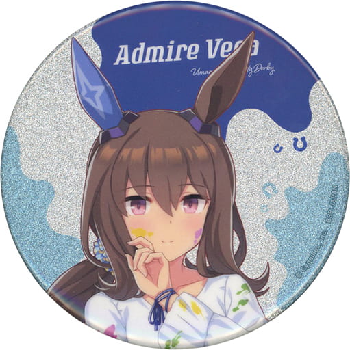 Admire Vega Glitter Can Badge (Painter Style) — Umamusume Pretty Derby NAMCO Promotion SECOND (Bandai Namco Amusement) Pre-owned