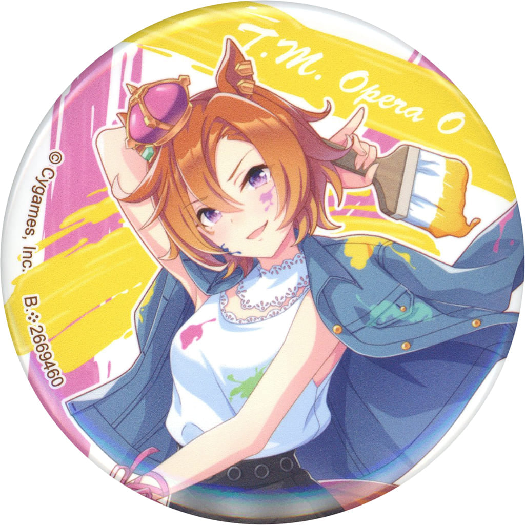 T.M. Opera O Capsule Tin Badge - Umamusume Pretty Derby NAMCO Promotion SECOND Painter Style (56mm, Bandai Namco Amusement)