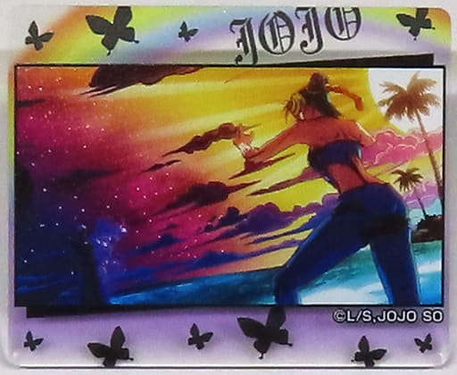 Jolyne Cujoh & Enrico Pucci Acrylic Scene Photo Badge OP 2ver. - JoJo's Bizarre Adventure - Medicos Entertainment - Approx. 49 mm
