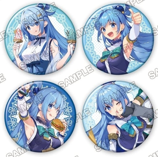 Aqua Birthday Festival 2023 4-Piece Badge Set - KonoSuba