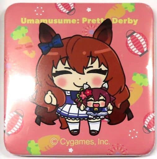 Maruzensky & Sakura Chiyono O Square Tin Badge - Uma Musume Pretty Derby POP UP STORE in Marui (58mm, Sol International)