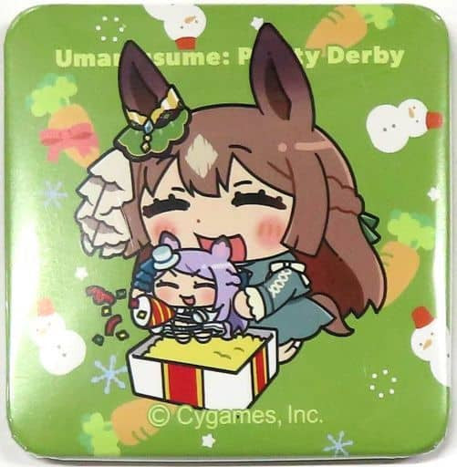 Satono Diamond & Mejiro McQueen Square Can Badge - Umamusume Pretty Derby POP UP STORE in Marui (Approx. 58mm) - Sol International (Pre-owned)
