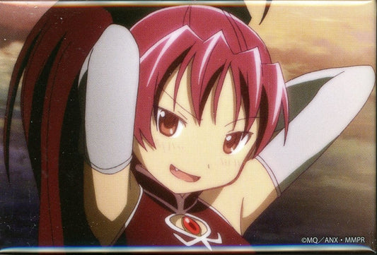 Kyoko Sakura Square Scene Cut Can Badge - Puella Magi Madoka Magica Movie Rebellion Aniplex Lottery D Prize (Approx. 78 mm, Pre-owned)